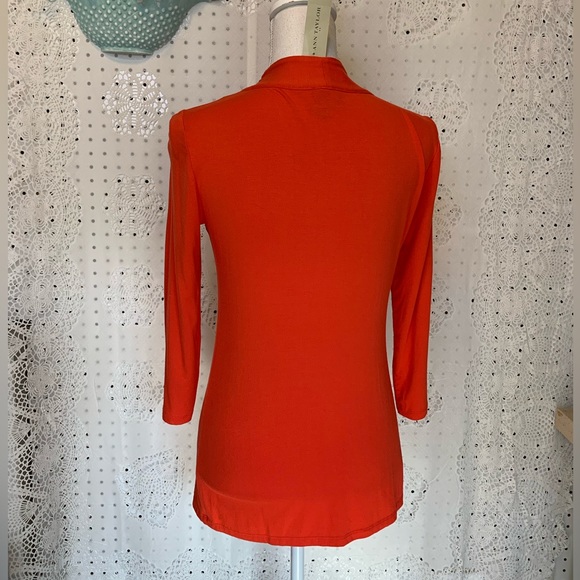Ann Taylor Women’s Size Small Red Blouse with Long Sleeves NWT Lt Weight EZ2PAK - Picture 3 of 10